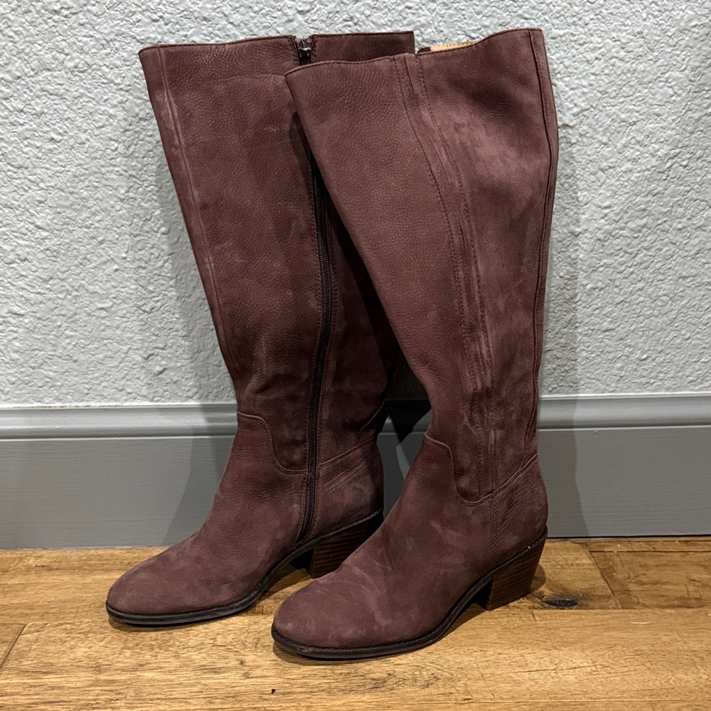 Lucky Brand Over the Knee Brown Boots Wide Calf